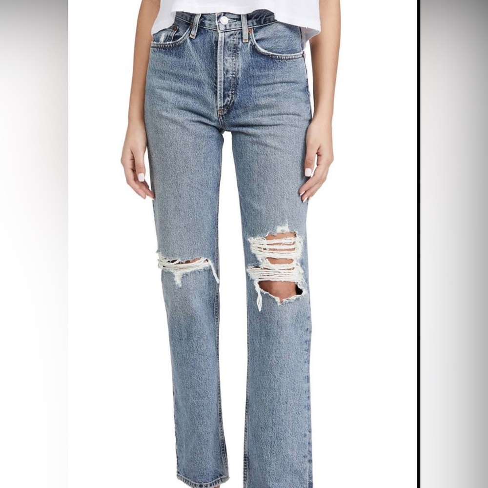 Agolde straight leg high waist jeans